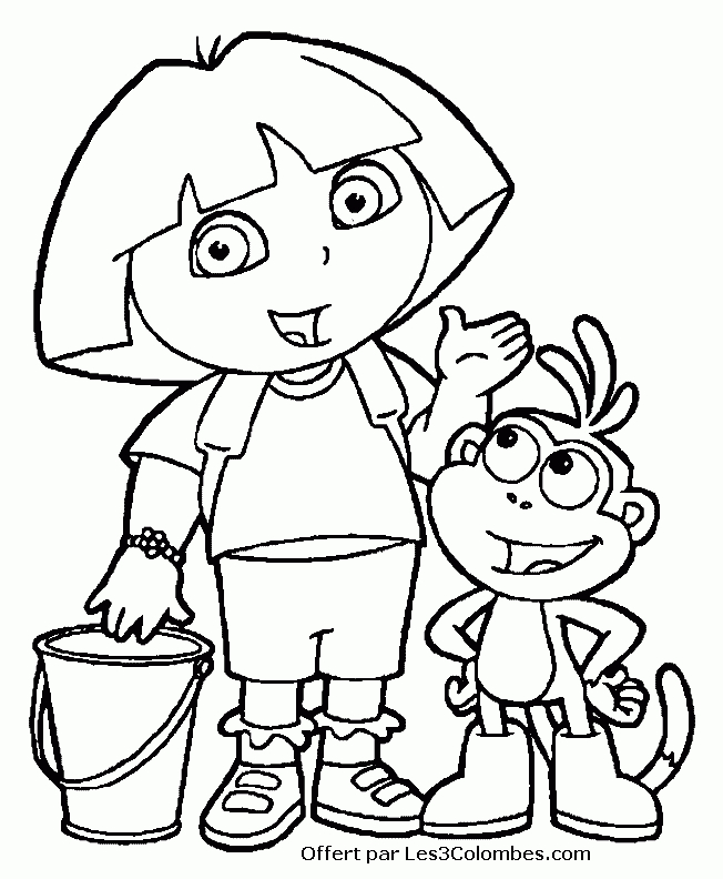Coloriage Dora 30 – Coloriage En Ligne Gratuit Pour Enfant à Dessin A Colorier Dora