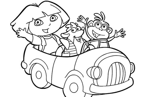 Coloriage Dora 9 – Momes concernant Dessins Acolorier