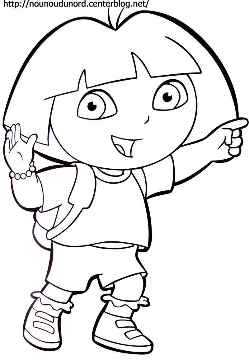 Coloriage Dora Dessiné Par Nounoudunord concernant Coloriage À Peindre À Imprimer