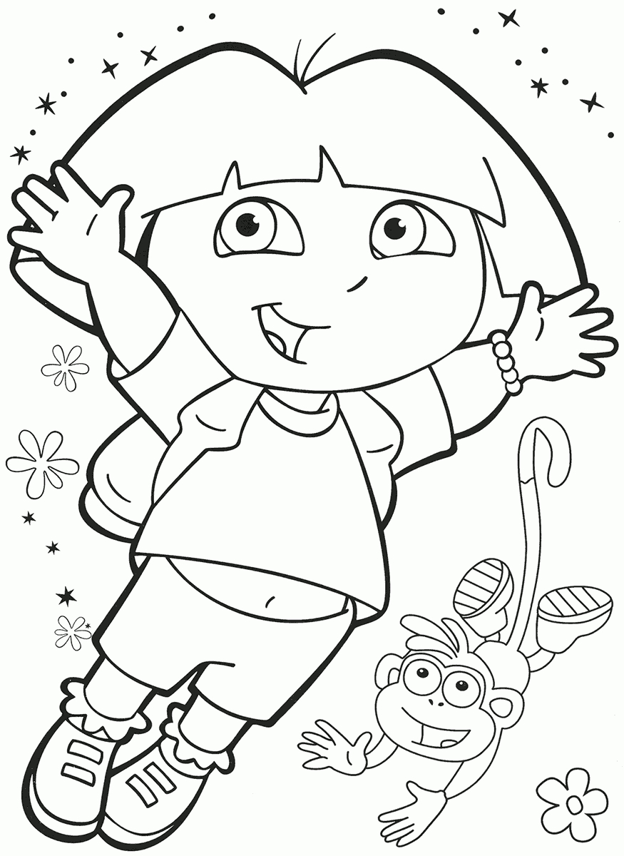 Coloriage Dora Sans Imprimer - Ancenscp dedans Coloriage Dora À Imprimer