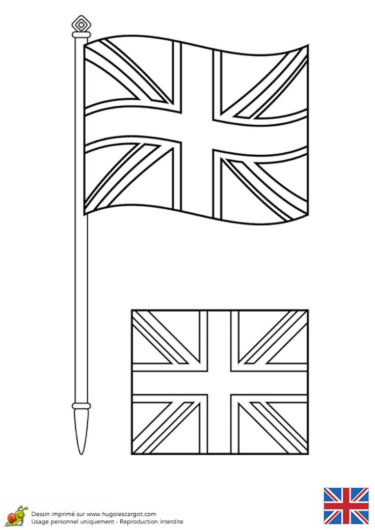Coloriage Drapeau Anglais En 2020 | Drapeau Anglais intérieur Drapeau Anglais À Colorier