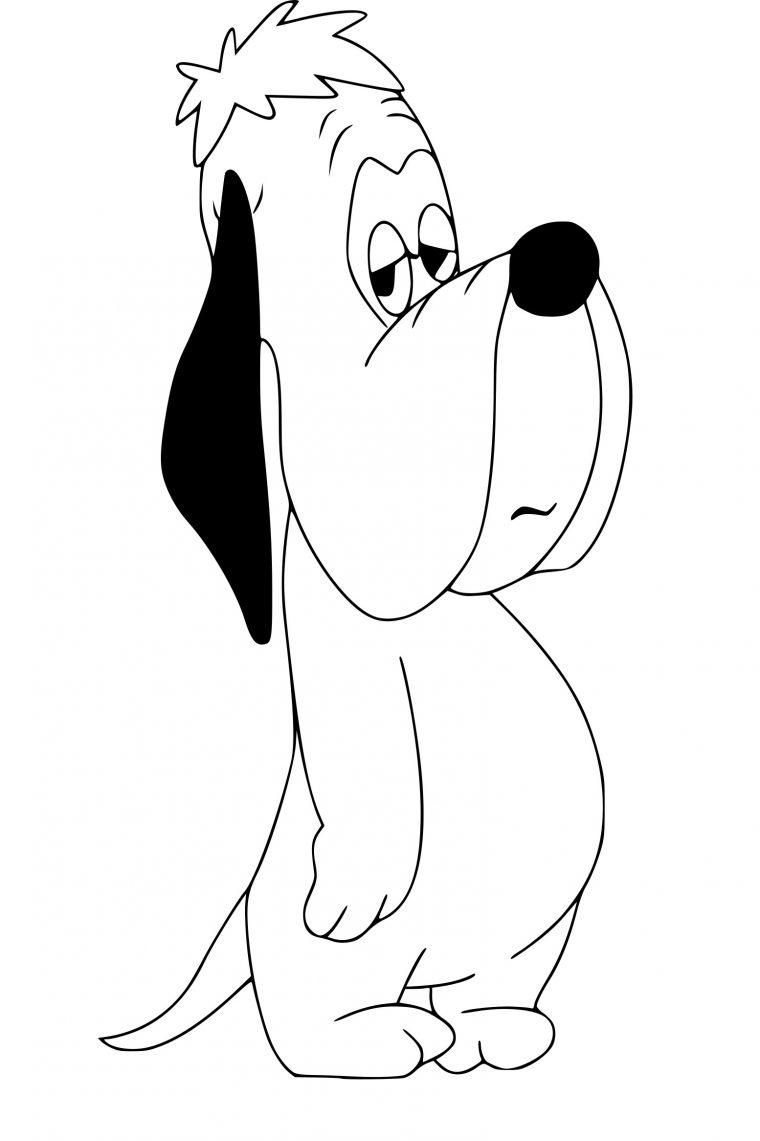 Coloriage Droopy Le Chien À Imprimer à Image De Dessin Animé A Colorier