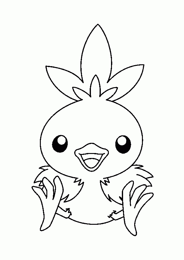 Coloriage Du Mignon Petit Pokémon Poussifeu … | Coloriage concernant Dessin A Imprimer Pok?Mon Lougaroc Diurne