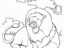 Coloriage D’un Lion Entrain De Rugir Dans La Jungle | Lion dedans Lion Dessin Enfant
