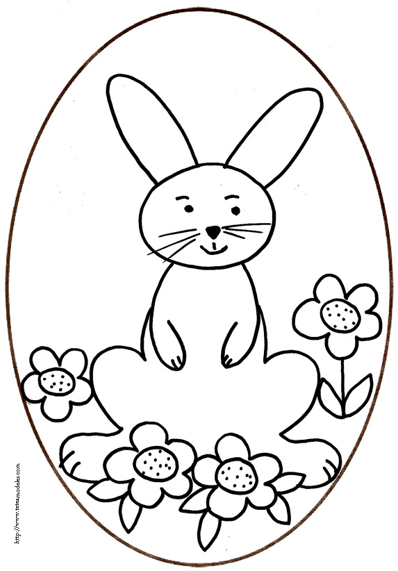 Coloriage D'Un Oeuf De Pâques Du Lapin Assis – Tête À Modeler concernant Oeufs De Paques À Colorier