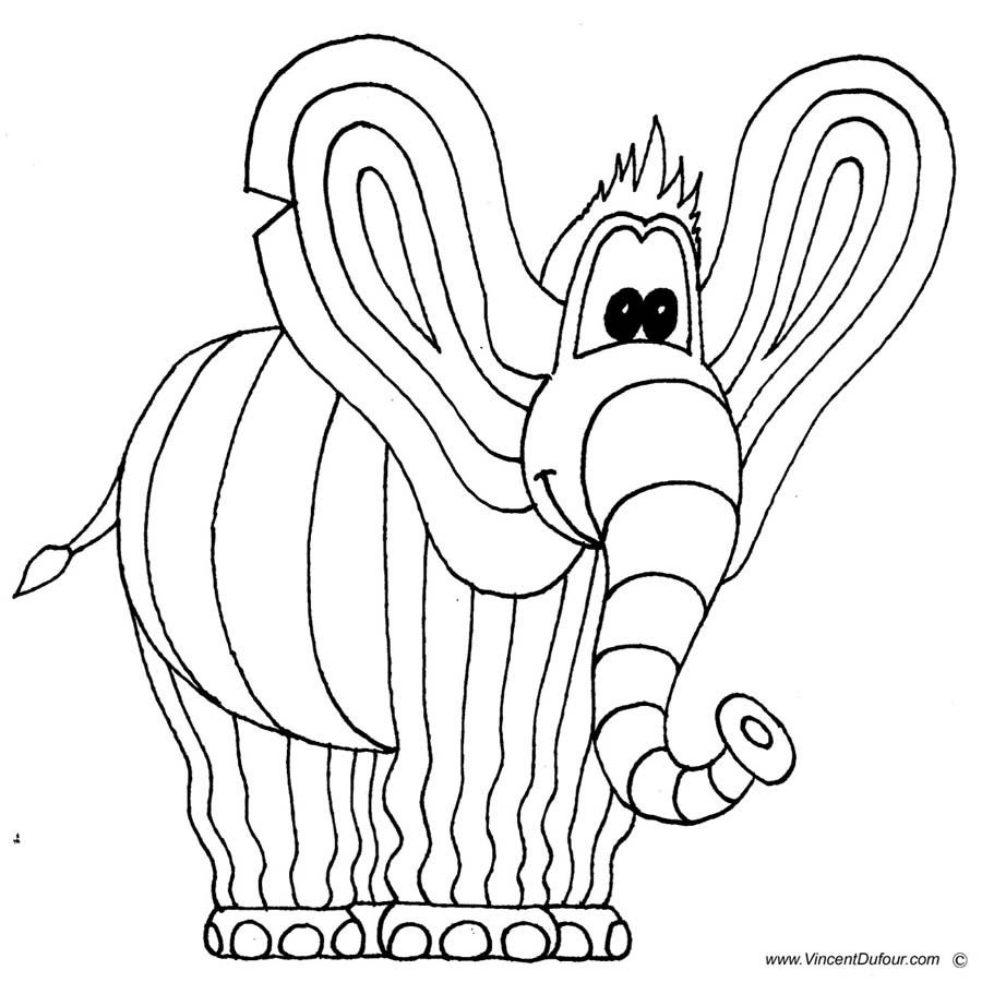 Coloriage Éléphant À Télécharger Gratuitement Au Format A4 destiné Coloriage Zebre A Imprimer Gratuit