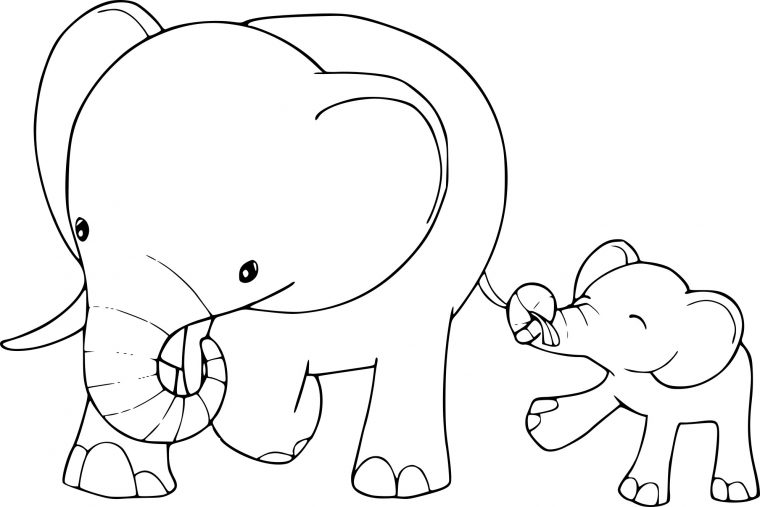 Coloriage Éléphant Enfants À Imprimer intérieur Colorage Enfant