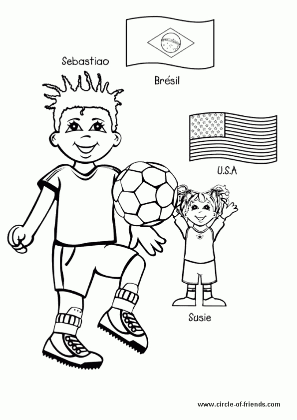 Coloriage Enfant Football Sur Hugolescargot concernant Colorage Enfant