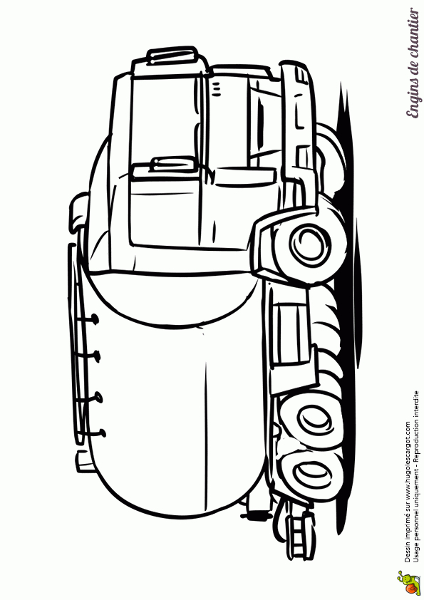 Coloriage Engins De Chantier Camion Citerne dedans Coloriage Camion A Imprimer