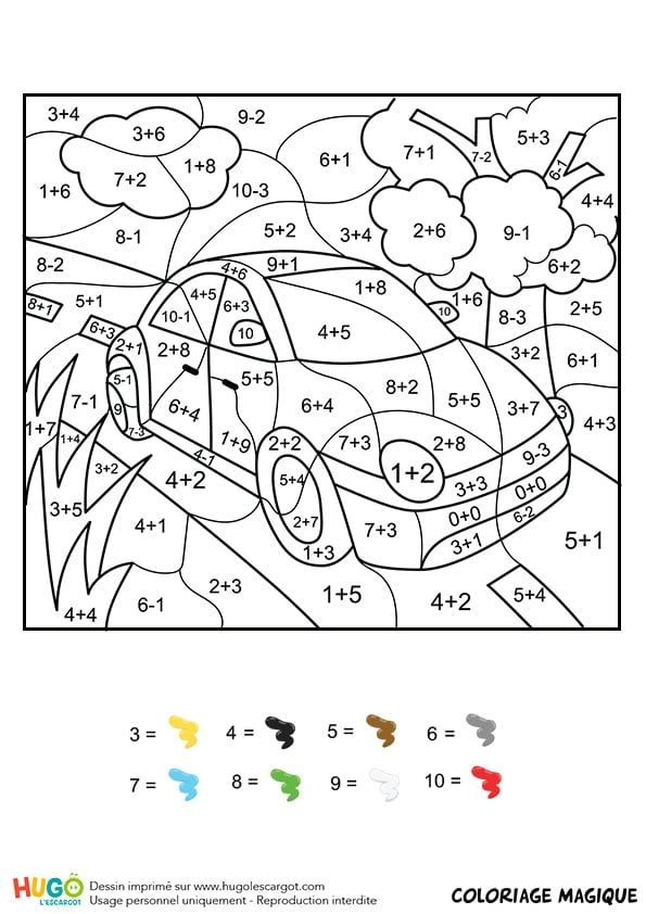 Coloriage Et Illustration D'Un Coloriage Magique Ce1 intérieur Coloriage Cp À Imprimer