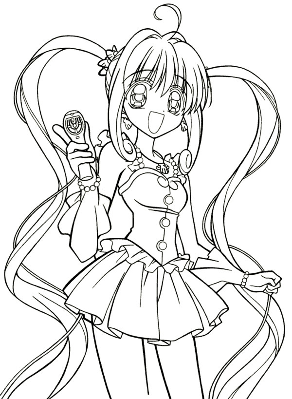 Coloriage Fille Manga Kawaii Dessin Gratuit À Imprimer avec Coloriage Fille