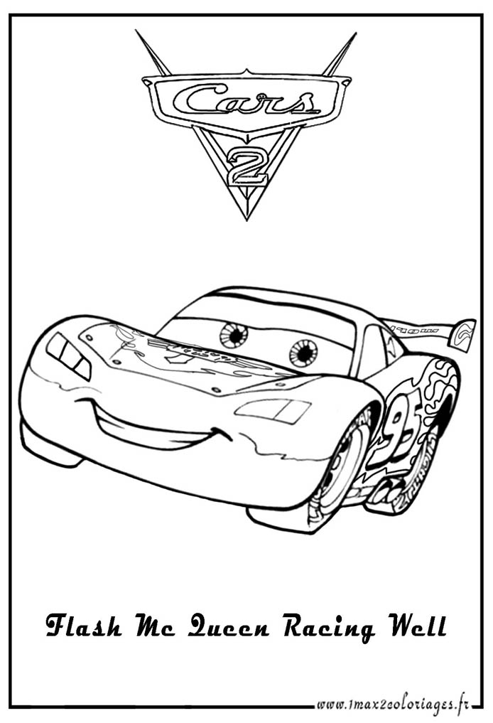 Coloriage Flash Mcqueen En Ligne Gratuit à Dessin A Colorier Cars
