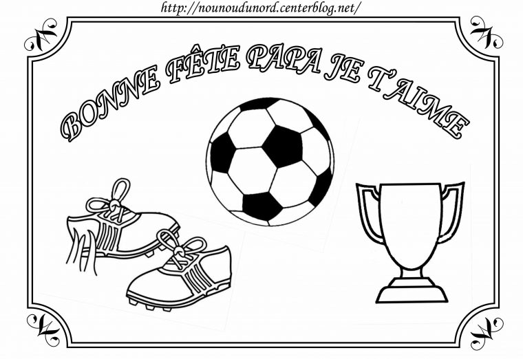 Coloriage Foot Pour La Fête Des Pères Par Nounoudunord dedans Dessin  Pour La Fete Des Pere