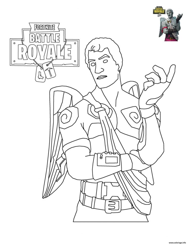 Coloriage Fortnite Battle Royale Personnage 6 À Imprimer tout Coloriage A Imprimer Gratuit