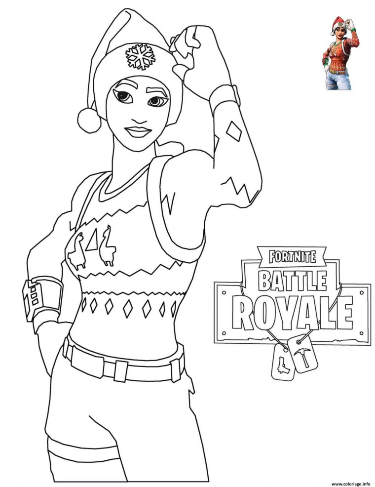 Coloriage Fortnite Christmas À Imprimer (Avec Images à Dessin A Imprimer Personnage Fortnite