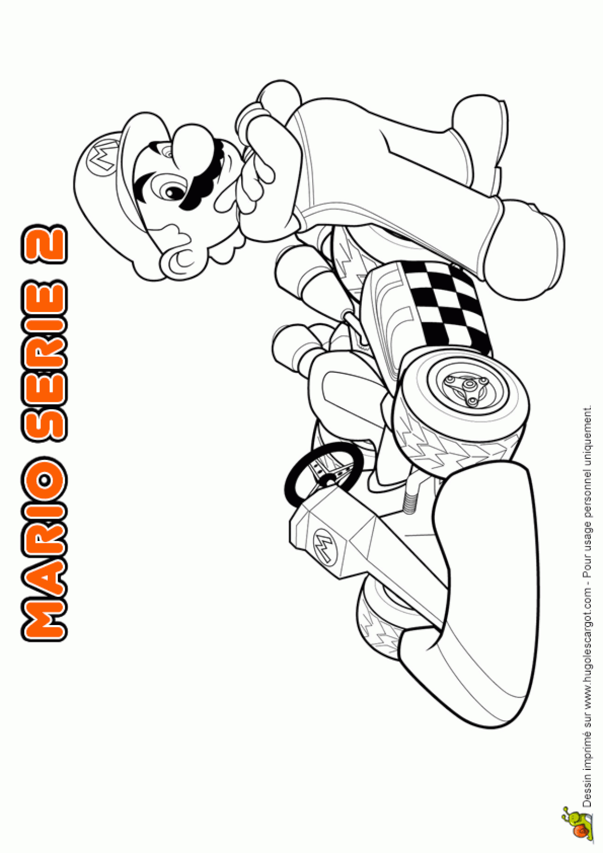 Coloriage Garcon Mario intérieur Coloriage Mario Kart 7