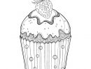 Coloriage Gateau Cupcake pour Coloriage Cupcake A Imprimer