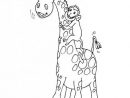 Coloriage Girafe Et Singe Dessin Gratuit À Imprimer pour Dessin Girafe Simple