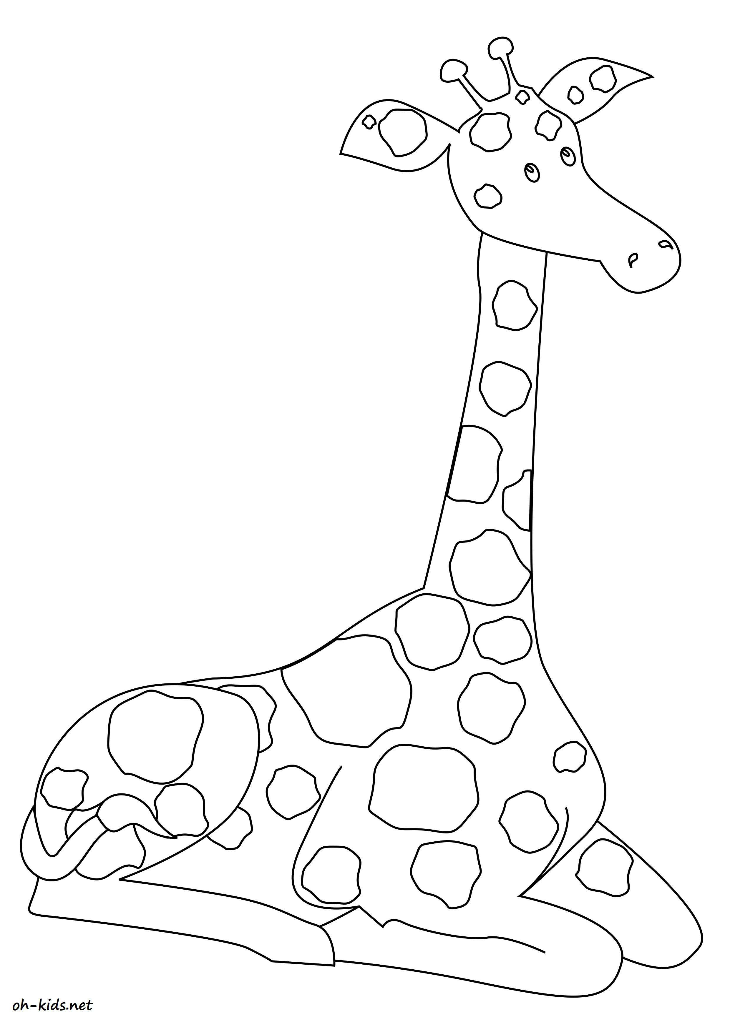 Coloriage Girafe - Page 2 Of 2 - Oh Kids Fr avec Coloriage Girafe A Imprimer Gratuit