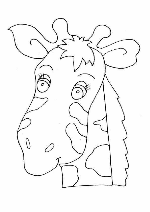 Coloriage Girafe Tete Sur Hugolescargot tout Dessin Girafe Simple