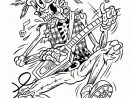 Coloriage Halloween Squelette Musique Sur Hugolescargot destiné La Fete De La Musique Coloring Book