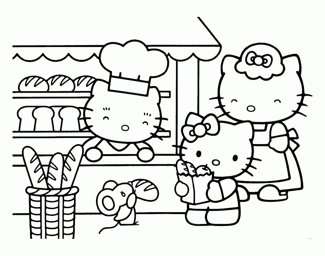 Coloriage Hello Kitty À Imprimer Format A4 pour Dessin Hello Kitty À Imprimer