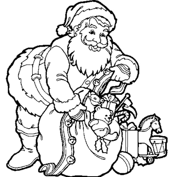 Coloriage Hotte Du Père Noël En Ligne Gratuit À Imprimer dedans Image De Pere Noel Gratuite A Imprimer