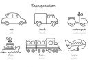 Coloriage-Imagier En Anglais : Transportation Vocabulary à Coloriage Anglais