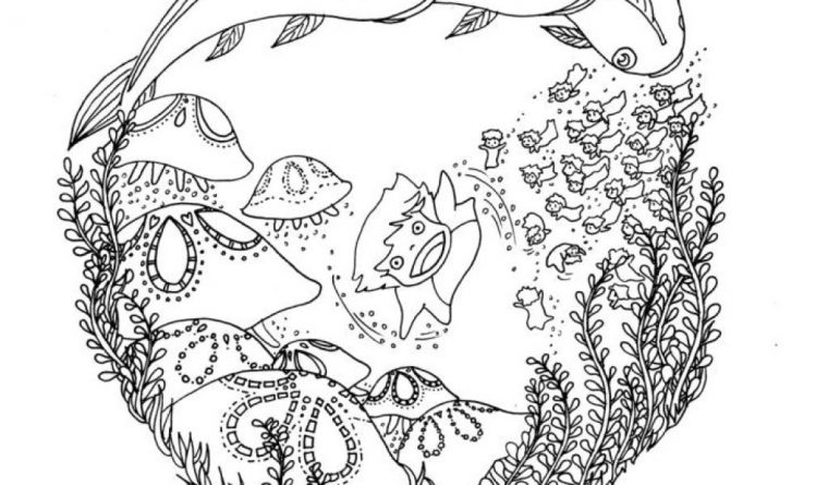 Coloriage Imprimer Mon Voisin Totoro Doodles And Totoro intérieur Coloriage Totoro A Imprimer
