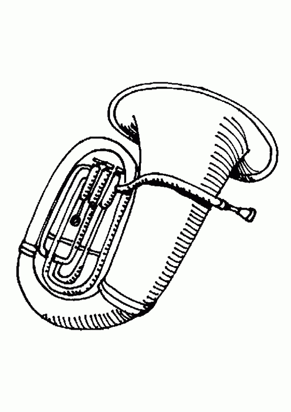 Coloriage Instrument De Musique Tuba encequiconcerne Coloriage Instrument De Musique
