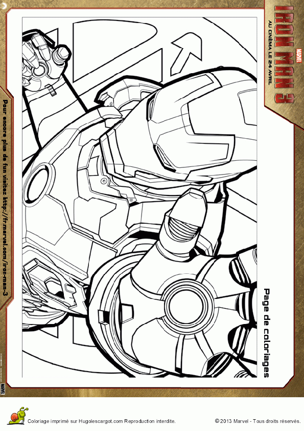 Coloriage Iron Man 3 Nouvelle Armure tout Dessin A Colorier Gratuit Iron Man