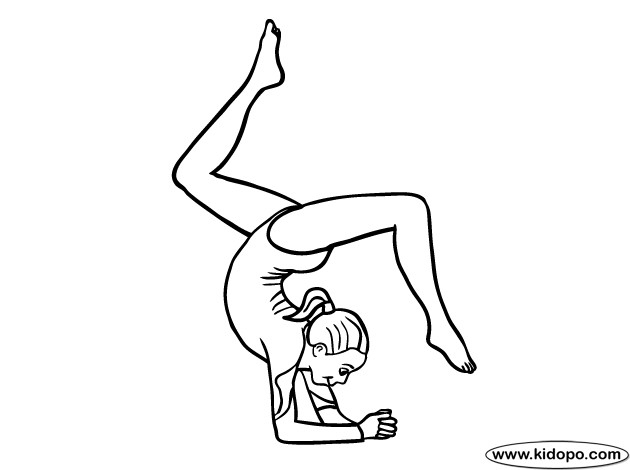 Coloriage Jeune Gymnaste Flexible Dessin Gratuit À Imprimer pour Coloriage De Gymnastique