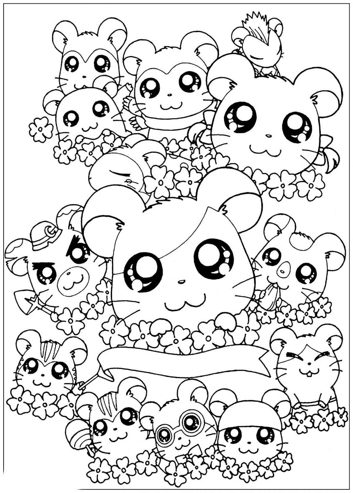 Coloriage Kawaii Disney Bestof Images Colorage Hamtoro à Coloriage