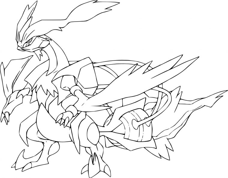 Coloriage Kyurem Blanc Pokemon À Imprimer tout Dessin Pokemon Reshiram