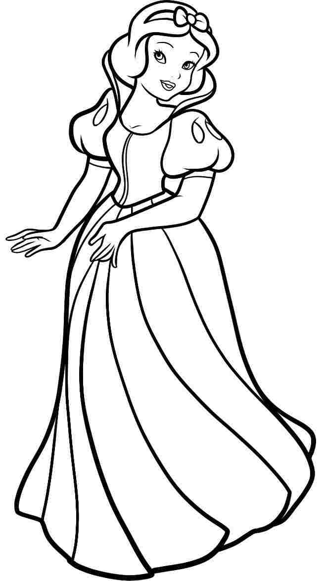 Coloriage La Blanche Neige Vectoriel Dessin Gratuit À Imprimer à Coloriage Blanche Neige A Imprimer Gratuit