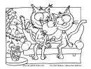 Coloriage La Famille Du Chat Mailleur | Les Petits Chats à Dessin De Petit Chat