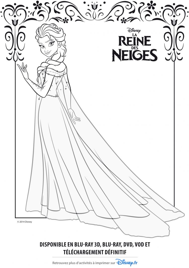 Coloriage La Reine Des Neiges Disney A Imprimer tout Dessin À Imprimer La Reine Des Neiges