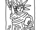 Coloriage - La Statue De La Liberté Par Keith Haring à Statue De La Liberté Dessin