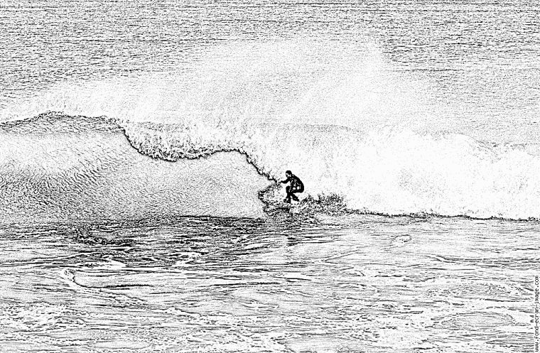Coloriage Le Surfeur De Bidard À Imprimer Pour Les Enfants dedans Dessin Surfeur