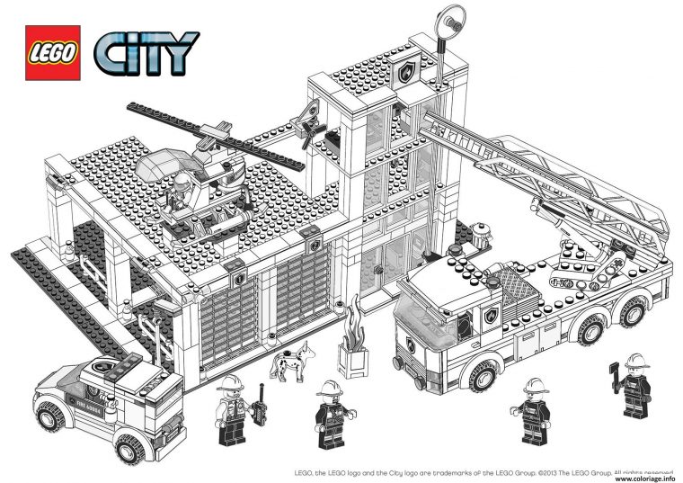 Coloriage Lego City Pompier – 123Coloriage concernant Dessin Animé Lego City