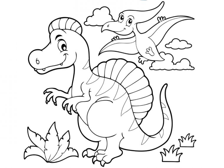 Coloriage : Les Dinosaures En Vadrouille avec Coloriage Dinosaure