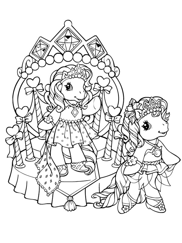 Coloriage Les Princesses De Mon Petit Poney Dessin Gratuit intérieur Coloriage A Imprimer Licorne Et Princesse