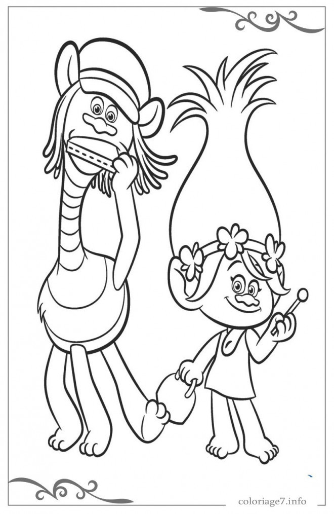 Coloriage Les Trolls Gratuit Imprimer En Ligne – 3 Design serapportantà Dessin De Troll