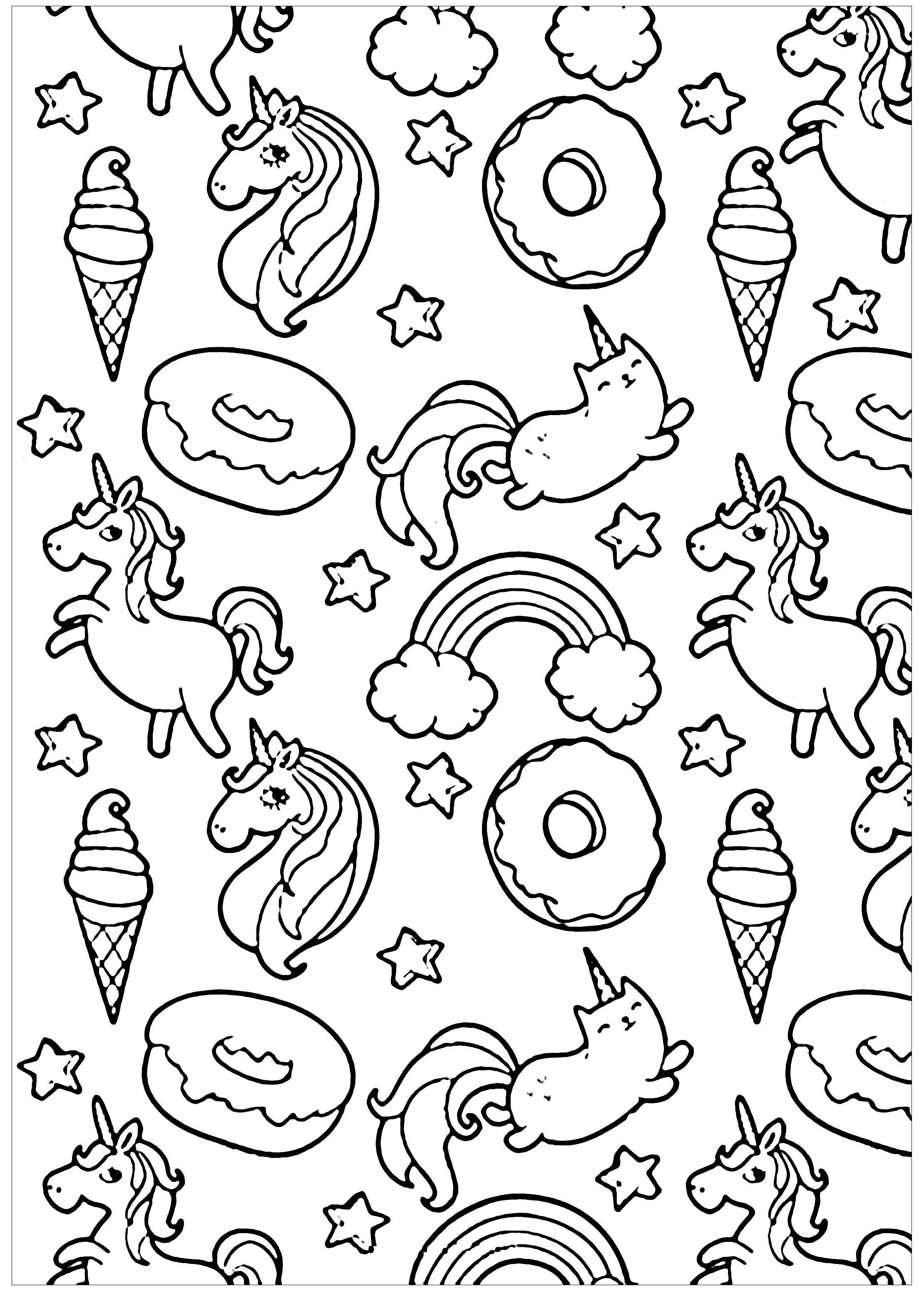 Coloriage Licorne 80 Dessins De Coloriage Licorne Imprimer à Dessin Imprimer Gratuitement