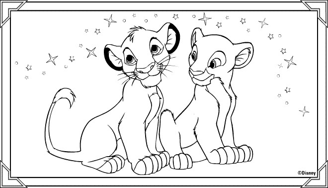 Coloriage Lionceau | Coloriage à Lionceau Dessin