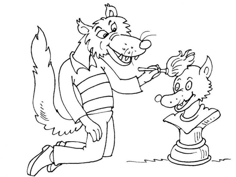 Coloriage Loup 17 – Coloriage Loups – Coloriages Animaux encequiconcerne Coloriage Gulli Fr