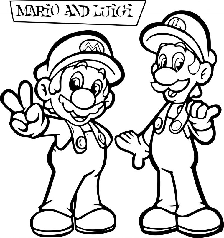 Coloriage Luigi Et Mario À Imprimer Sur Coloriages encequiconcerne Coloriage Mario