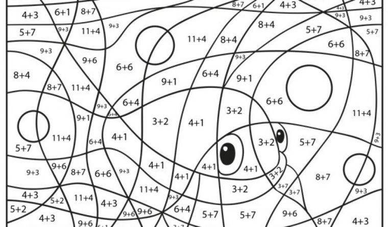 Coloriage Magiq Coloriage Magique Addition Poisson avec Coloriage Magique Addition Maternelle