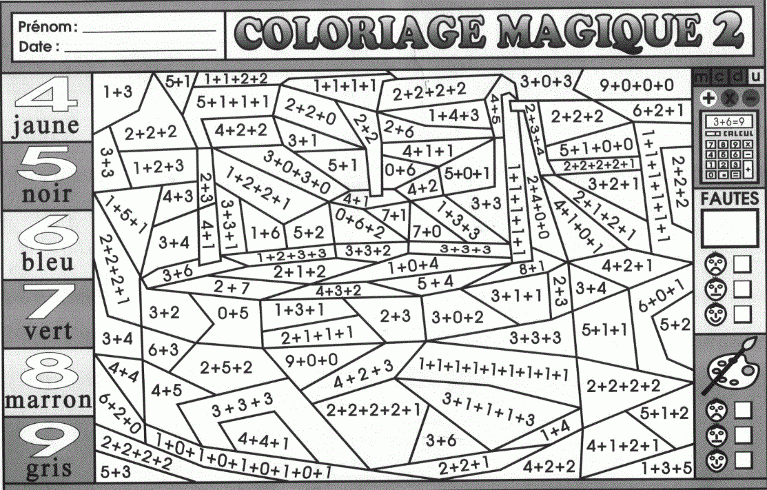 Coloriage Magique Addition Cp | Liberate avec Coloriage Avec Calcul