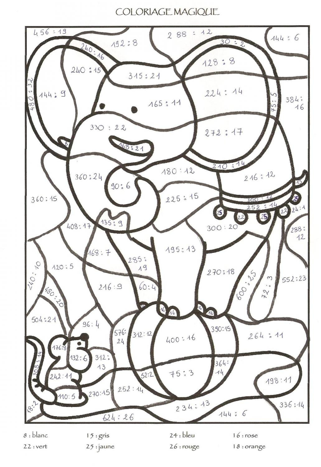 Coloriage Magique Ce1 Maths  GreatestColoringBook.com